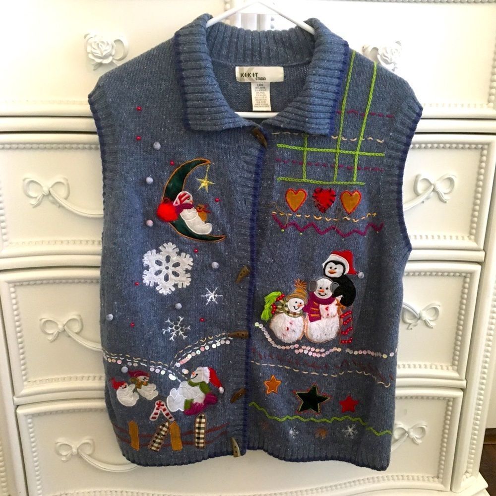 Kikit Studio Vintage Ugly Christmas Vest